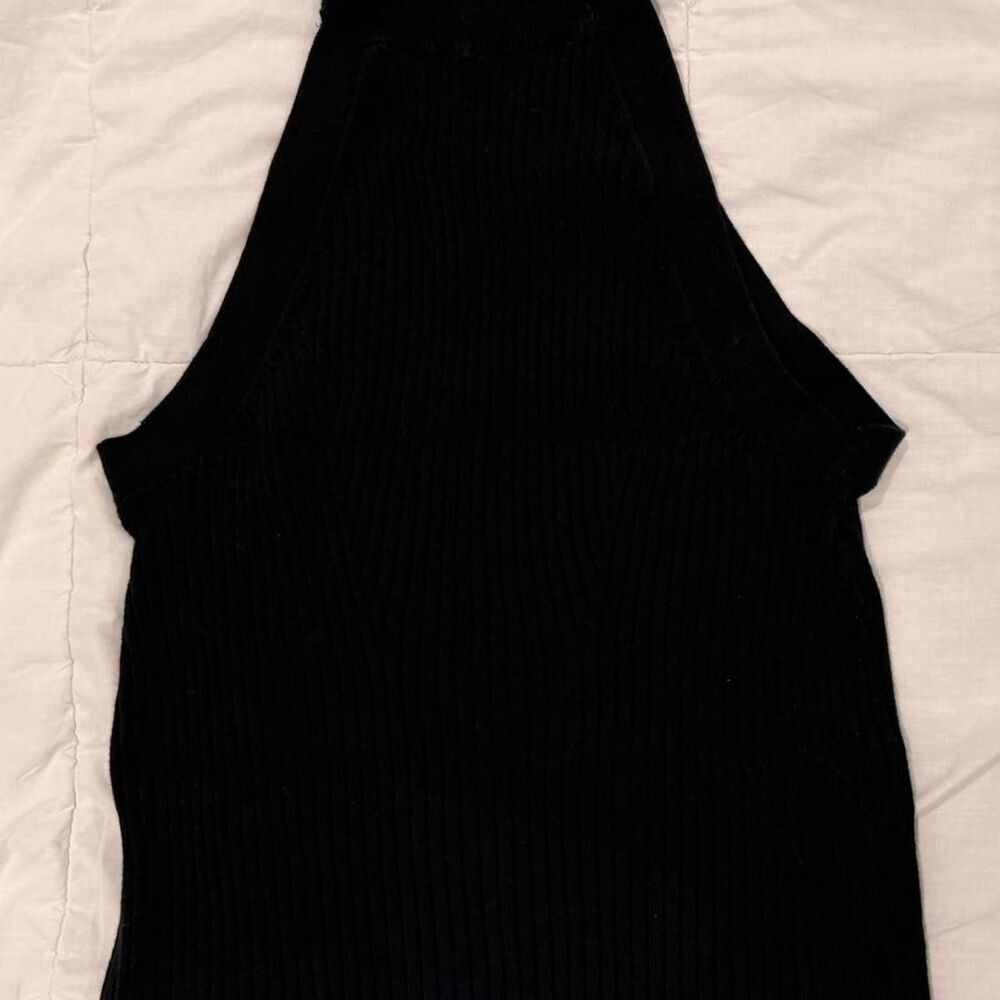 Banana Republic Women's Black Mockneck Tank Top, Size Medium